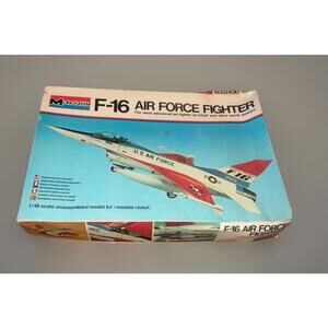 Monogram 1/48 F-16 Air Force Fighter Plastic Model Kit 5401 Open Box